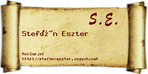 Stefán Eszter névjegykártya