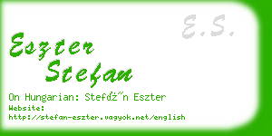 eszter stefan business card